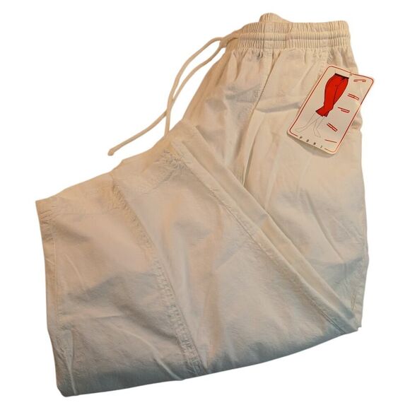 Erika & Co. Designer womens New w/Tags White Cotton Capri Pants - Size: Large - Picture 5 of 6